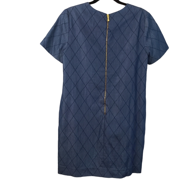 Kate Spade Quilted Chambray Mini Shift Dress - Picture 3 of 14
